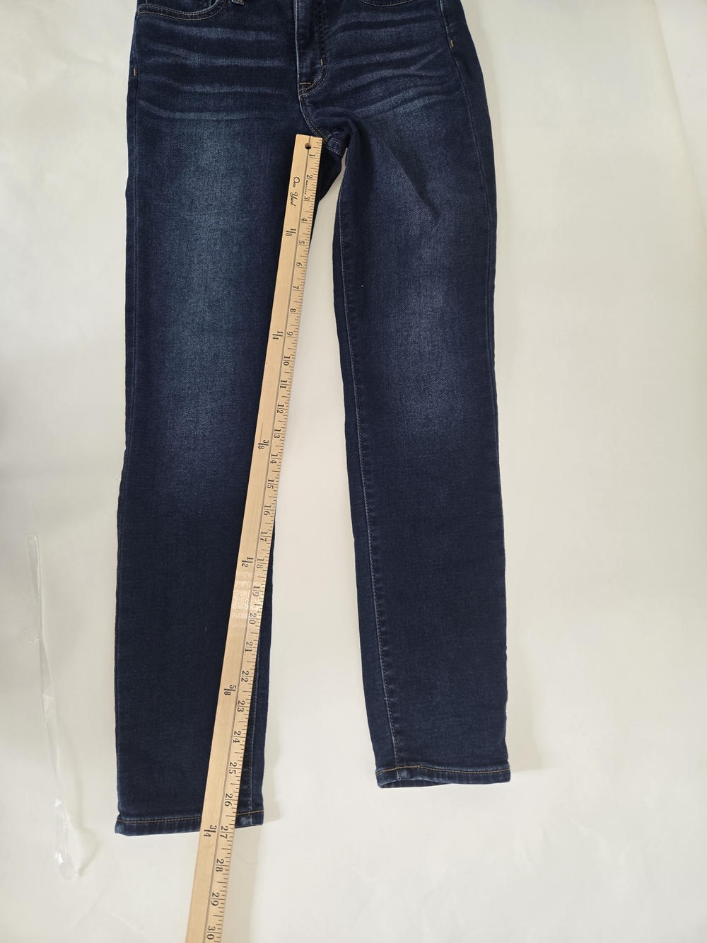 J. Crew Women's Skinny Jeans in Dark Blue Indigo W Whiskers Womens Size 25 - Picture 4 of 11